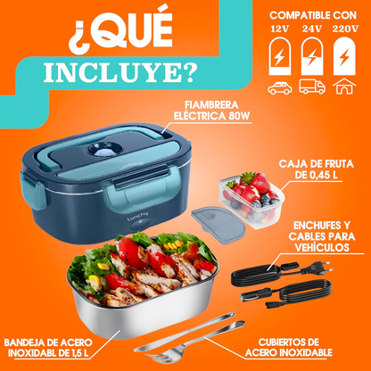 LUNCH BOX ÉLECTRIQUE CHAUFFANTE + SAC DE TRANSPORT